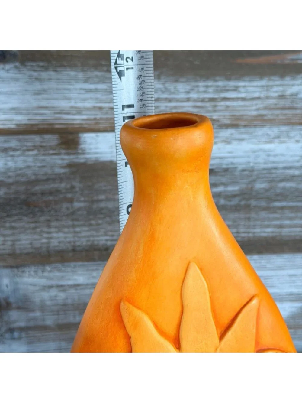 Vintage Mexican Celestial Sun & Moon Face Vase 11